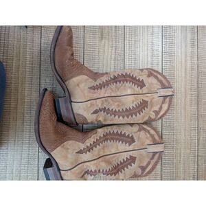 S3 Boulet Cowboy Boots Men's Size 8.5 Brown Leather Western Made in Canada